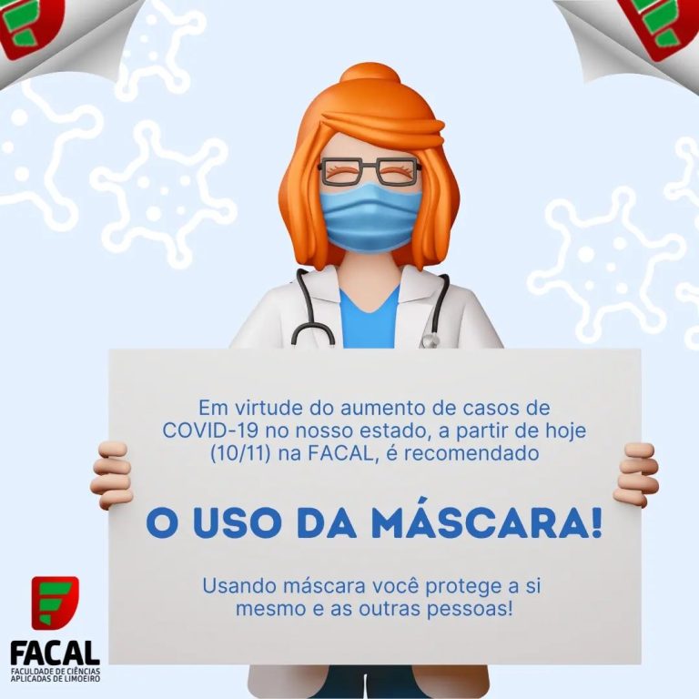 Recomendação ao retorno do uso de máscaras